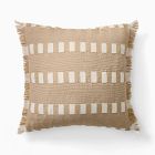 Open Box: Outdoor Modern Block Fringe Pillow (20" x 20") - Camel