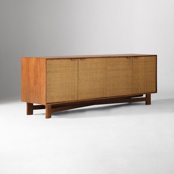 Herman Basket Woven Veneer Media Console 72