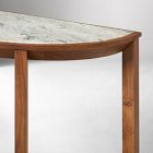 Nary Marble Demi Lune Console Table (48")