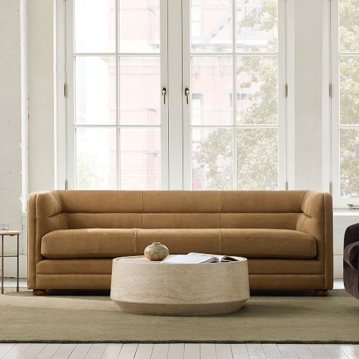 Tilda Leather Sofa (60"-86") by West Elm