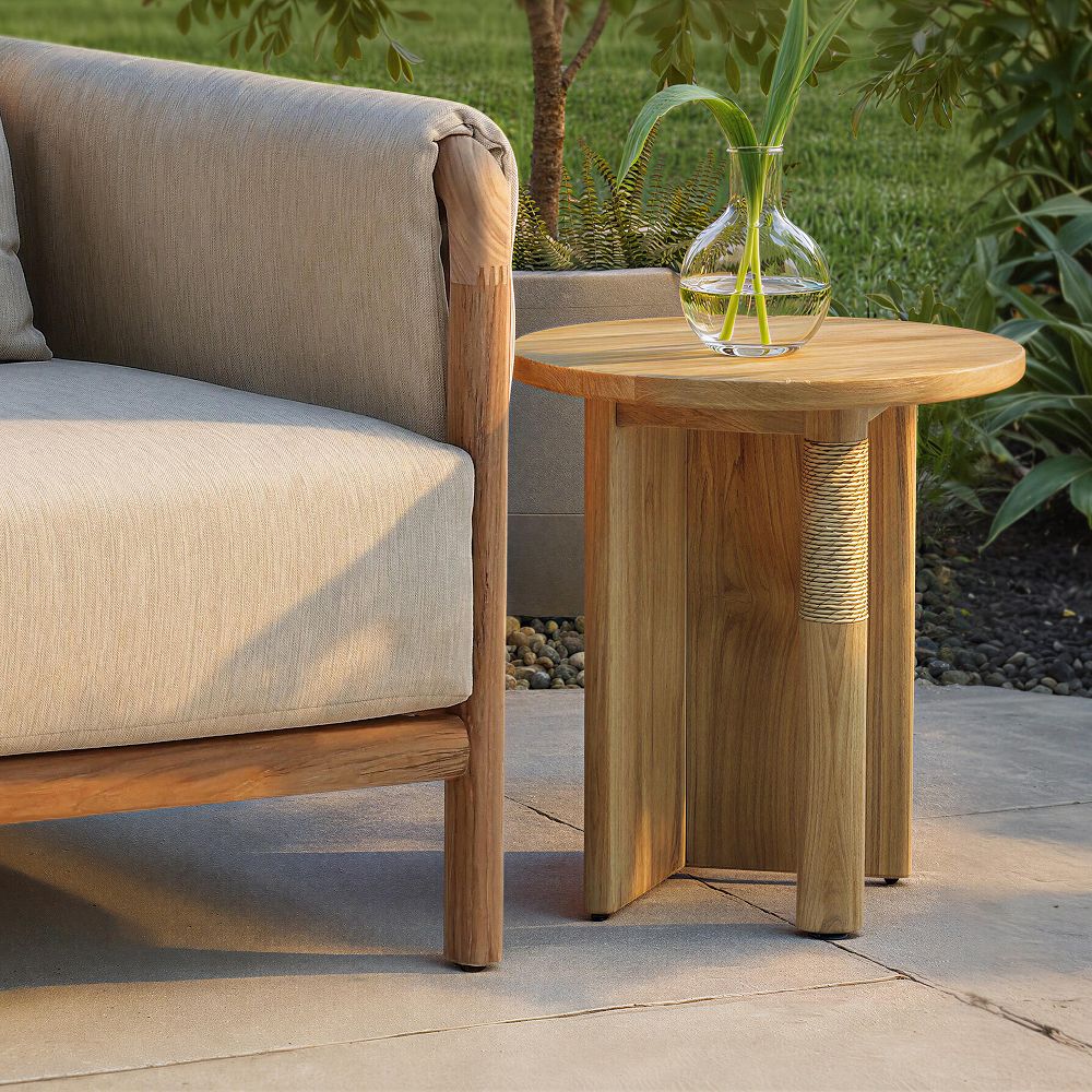 Calira Teak Outdoor Side Table (20") by West Elm