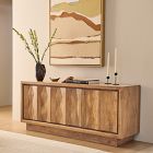 Carved Pattern Solid Wood Media Console (60"&ndash;80")