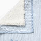 Daisy Knit Sherpa Baby Blanket