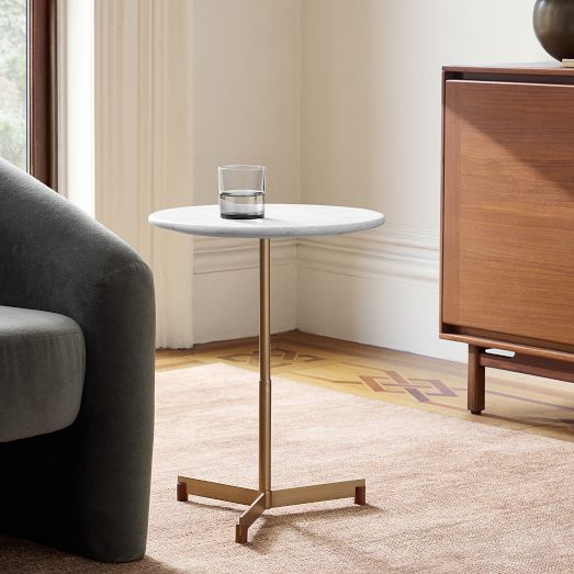 Hennings Marble Side Table (16") by West Elm