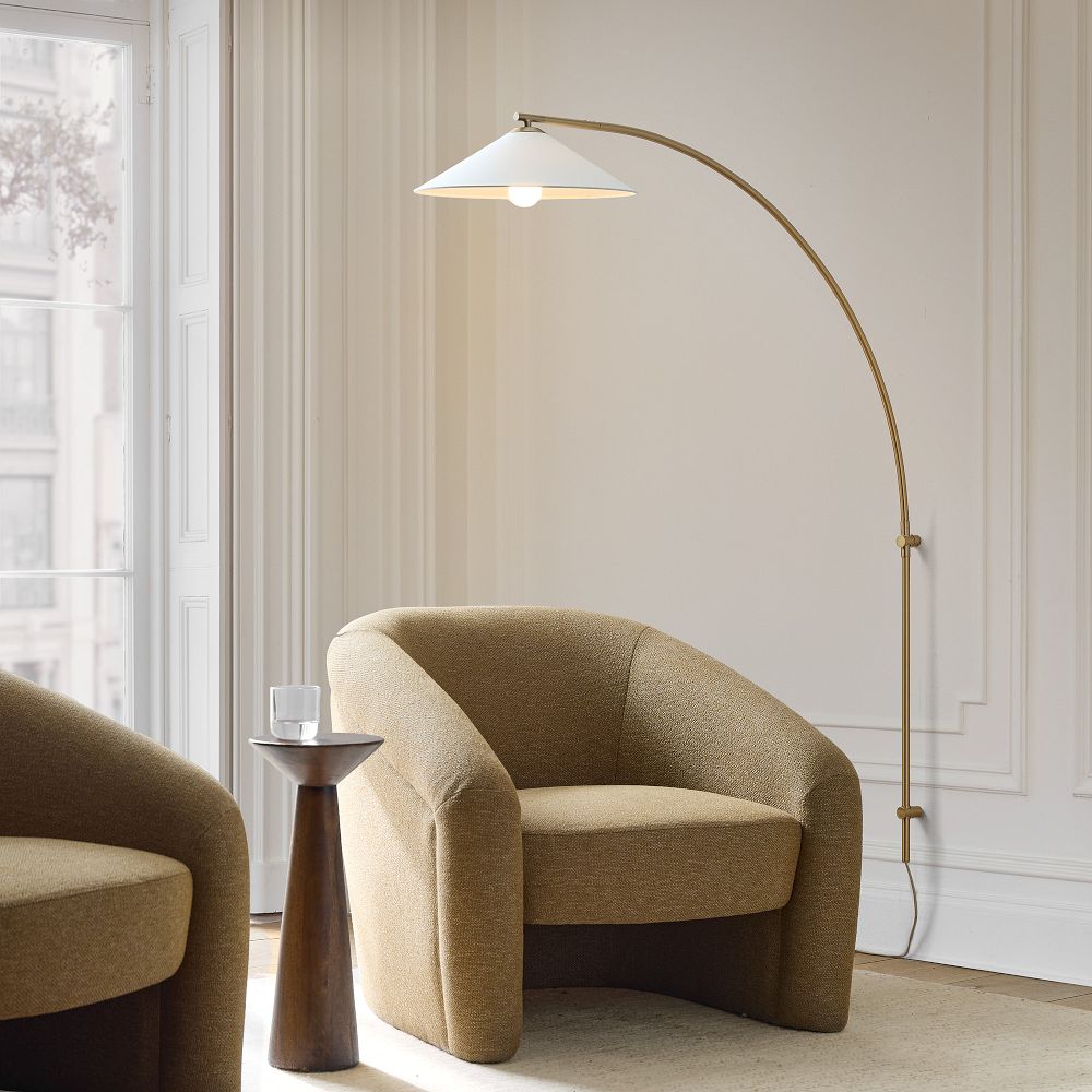 Kern Metal Overarching Plug-In Sconce (59") by West Elm