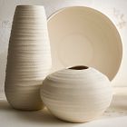 Ceramic Fluted Vases &amp; Centerpiece Bowl