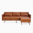 Axel Leather 2-Piece Reversible Sectional (89")