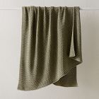 Open Box: Stone Washed Cotton Throw - Dark Olive