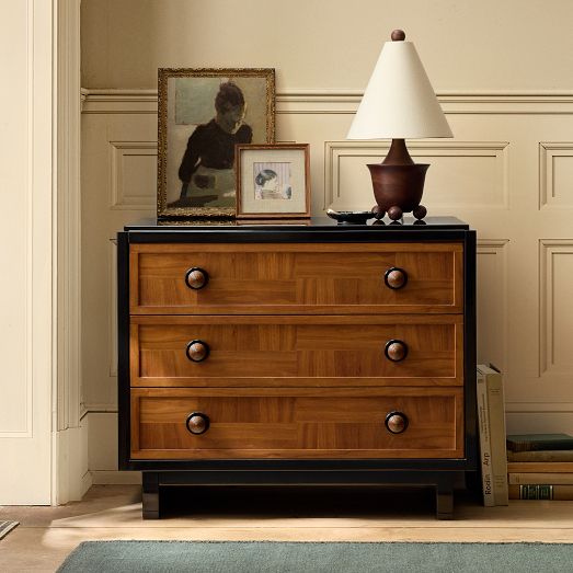 Pierce & Ward 3-Drawer Lacquer Grand Nightstand (32") by West Elm