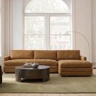 Clarisse Leather 2-Piece Chaise Sectional (119")