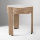 Portside Wood Outdoor Swivel Chairs &amp; Round Side Table Set