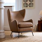 Edgar Leather Chair - Metal Legs