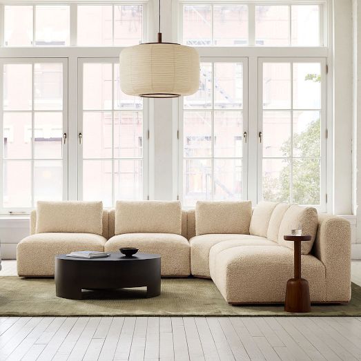 Quinten Slim Profile Armless 5-Piece L-Shaped Sectional (113") by West Elm
