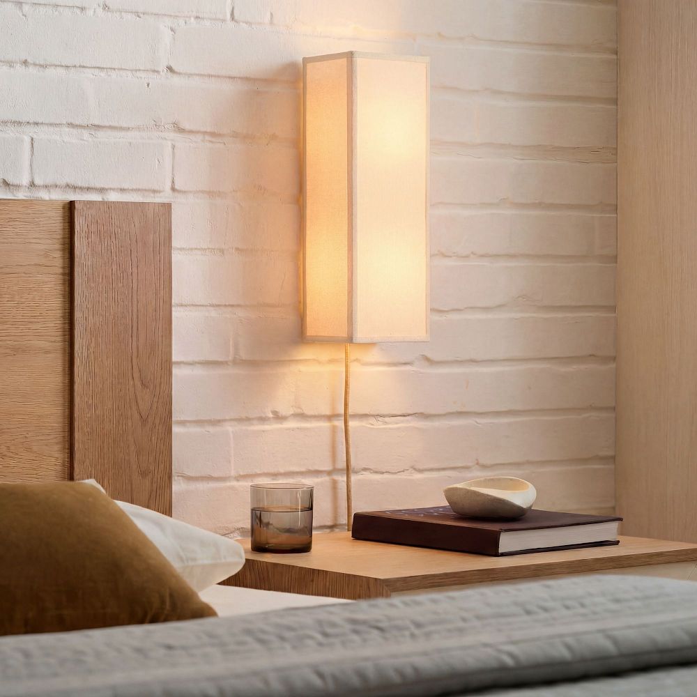 Fabric Trim Plug-In Sconce (14") by West Elm