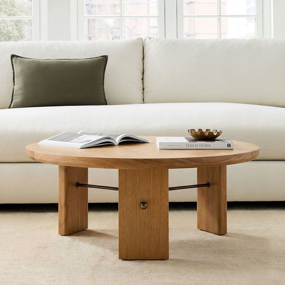 Etta Wood & Metal Coffee Table (36") by West Elm