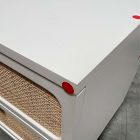 Open Box: Ida Nightstand (23") - White/Natural, Antique Brass
