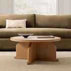 Tarin Travertine Inlay Coffee Table (36"&ndash;44")