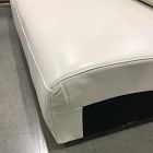Open Box: Aviana Left Arm 2-Seat Sofa Bench - Sierra Leather Snow, Cool Walnut