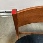 Open Box: Baltimore Dining Chair - Basket Slub Midnight, Cool Walnut
