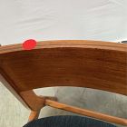 Open Box: Baltimore Dining Chair - Basket Slub Midnight, Cool Walnut