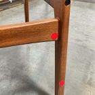 Open Box: Baltimore Dining Chair - Basket Slub Midnight, Cool Walnut