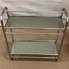 Open Box: Deco Curve Metal Wall Shelf (20" x 22") - Brushed Nickel