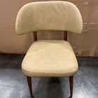 Open Box: Hyde Leather Dining Chair - Ludlow Leather Cumin, Cool Walnut