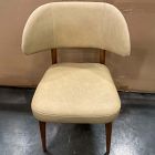 Open Box: Hyde Leather Dining Chair - Ludlow Leather Cumin, Cool Walnut