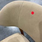 Open Box: Hyde Leather Dining Chair - Ludlow Leather Sand, Cool Walnut