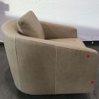 Open Box: Imogene Leather Swivel Chair - Ludlow Leather Sand, Dark Walnut