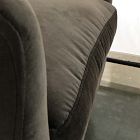 Open Box: Imogene Swivel Chair - Deluxe Velvet Java, Dark Walnut