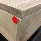 Open Box: Industrial Storage Pop-Up Coffee Table (36") - Raw Mango, Blackened Steel