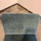 Open Box: Lacon Chair - Performance Distressed Velvet Lagoon, Polished Stainless Steel