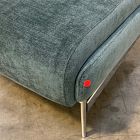 Open Box: Lacon Chair - Performance Distressed Velvet Lagoon, Polished Stainless Steel