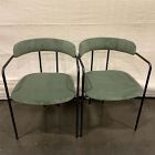 Open Box: Lenox Dining Chair, Set of 2 - Performance Velvet Dark Olive, Dark Bronze