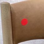 Open Box: Marcus Samuelsson Leather Dining Chair - Ludlow Leather Sesame, Blonde