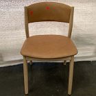 Open Box: Marcus Samuelsson Leather Dining Chair - Ludlow Leather Sesame, Blonde