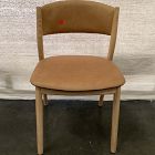 Open Box: Marcus Samuelsson Leather Dining Chair - Ludlow Leather Sesame, Blonde