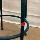 Open Box: Pierce and Ward Metal Counter Stool (26") - Deluxe Velvet, Juniper, Verdigris