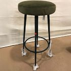 Open Box: Pierce &amp; Ward Bar Stool (30") - Deluxe Velvet Juniper, Dark Verdigris