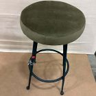 Open Box: Pierce &amp; Ward Counter Stool (26") - Deluxe Velvet Juniper, Dark Verdigris