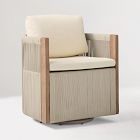 Open Box: Porto Outdoor Swivel Dining Chair - Reef, Alabaster
