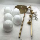 Open Box: Staggered Glass 5-Light Floor Lamp (60") - Milk Glass, Antique Brass