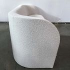 Open Box: Teagan Sleeper Sofa, Queen - Performance Chunky Boucle White