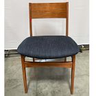 Open Box: Baltimore Dining Chair - Basket Slub Midnight, Cool Walnut