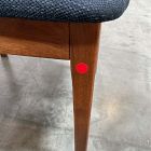 Open Box: Baltimore Dining Chair - Basket Slub Midnight, Cool Walnut
