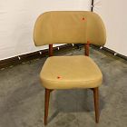 Open Box: Hyde Dining Chair - Ludlow Leather Cumin, Cool Walnut