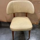 Open Box: Hyde Leather Dining Chair - Ludlow Leather Cumin, Cool Walnut