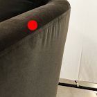 Open Box: Imogene Swivel Chair - Deluxe Velvet Java, Dark Walnut
