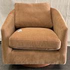 Open Box: Imogene Swivel Chair - Performance Chenille Crossweave Ochre, Almond
